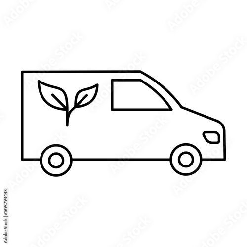 eco car icon in transparent background