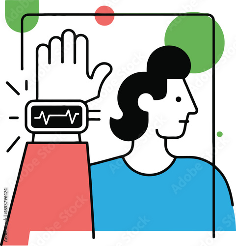 Modern health monitoring with smwatch, tracking vital signs for wellness insights