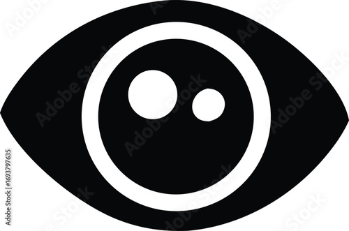 Abstract eye icon symbol visual perception concept graphic design element eye symbolism vision health care medical symbol abstract form