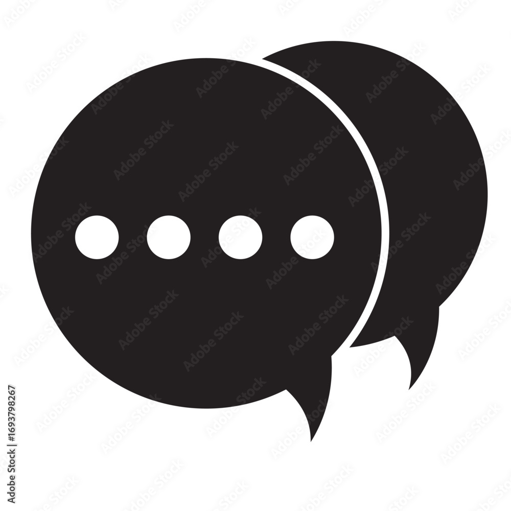 Fototapeta premium Bubble Chat Typing icon isolated on a white background.
