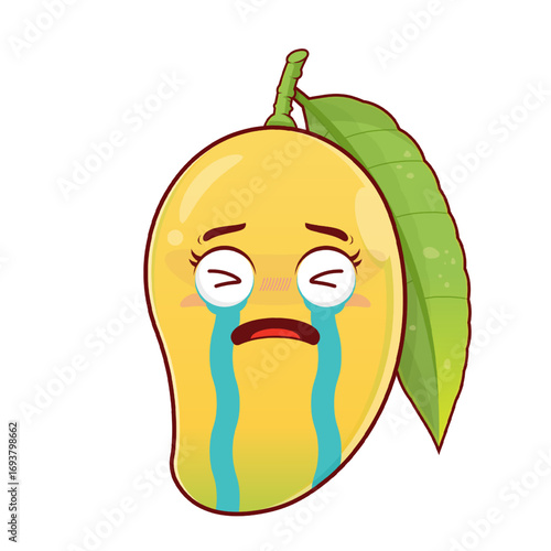 mango crying face cartoon cute