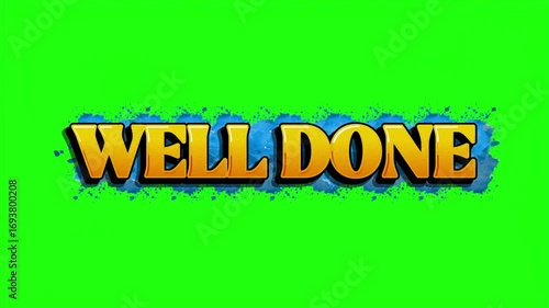Well done graffiti style text on green screen background