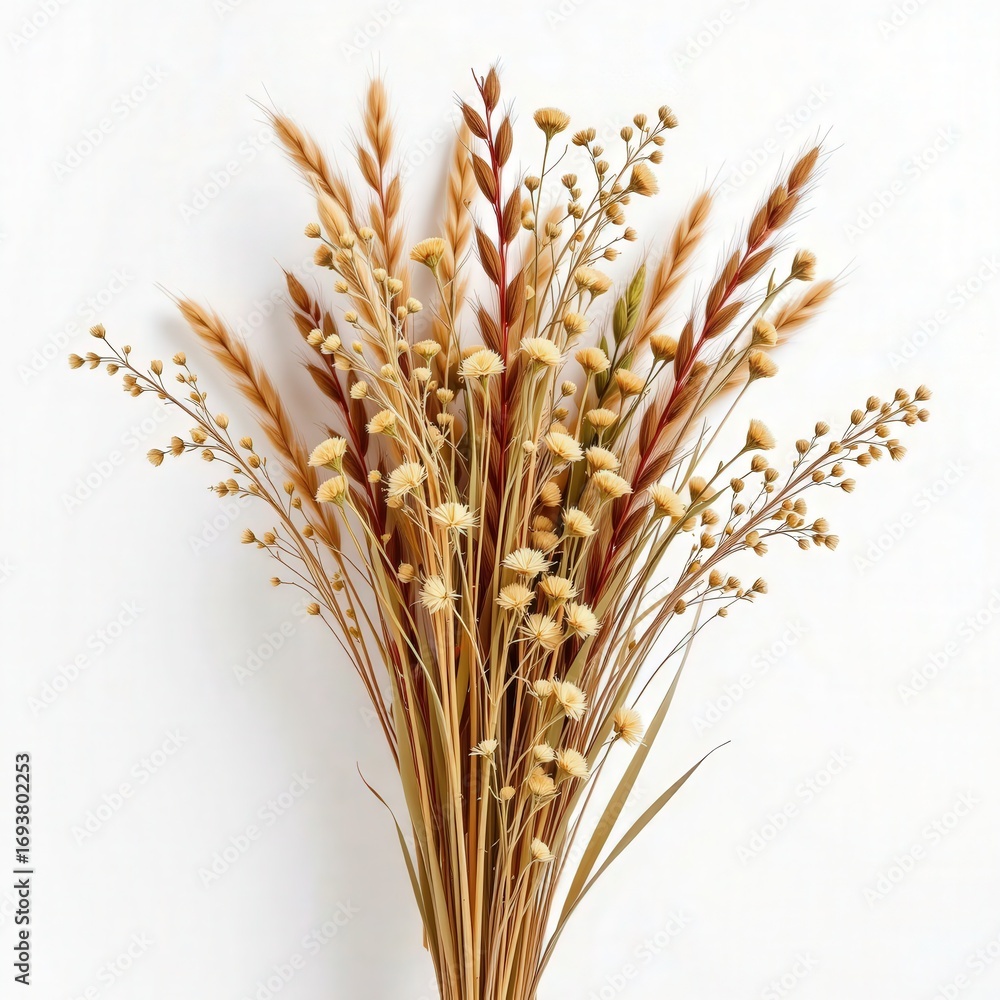 Fototapeta premium Dried Floral Arrangement in Warm Tones for Home Decor and Styling