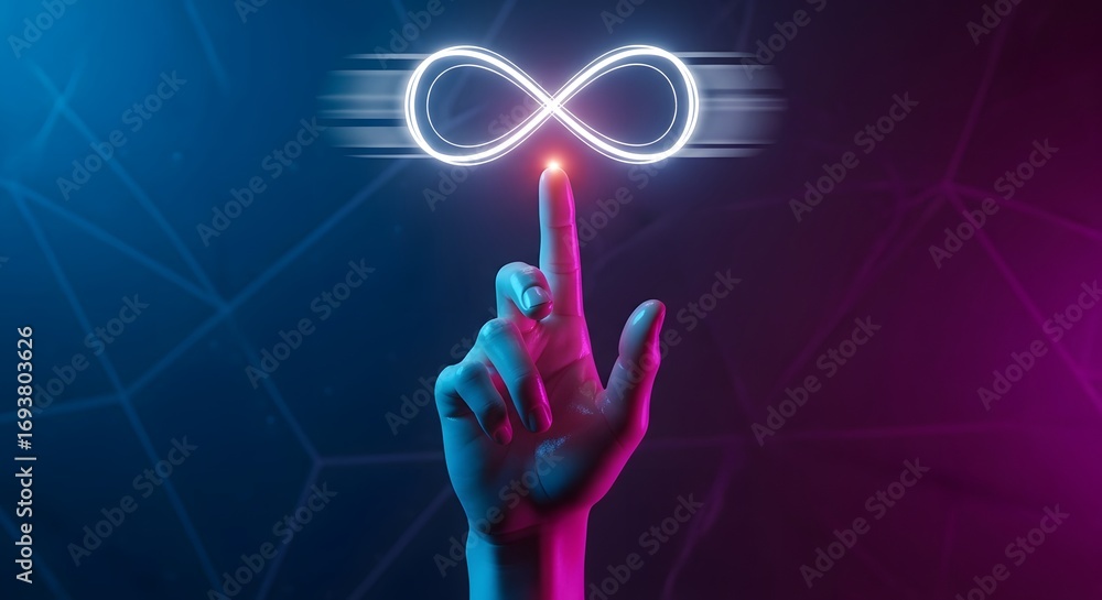 Fototapeta premium A neon-colored heart symbol with a lens flare effect. A modern and stylish representation of love and affection. A vibrant and glowing icon, perfect for Valentine's Day or any romantic occasion.