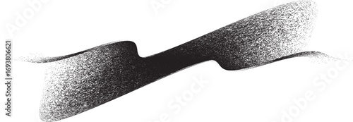 Sprayed black wavy line .Graffiti art design . Noise dispersion logo . Spray effect .Grunge curved line . Grainy, gritty textured line . Distressed element .vector 