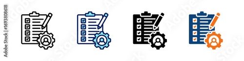Checklist All In One Icon Multi Styles Vector Set