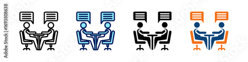Mentorship All In One Icon Multi Styles Vector Set