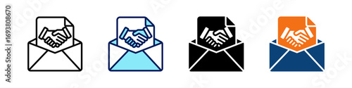 Welcome Email All In One Icon Multi Styles Vector Set