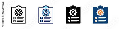 Job Role All In One Icon Multi Styles Vector Set