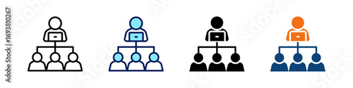 Resource Allocation All In One Icon Multi Styles Vector Set