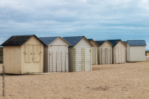 cabines de plage à Ouistreham