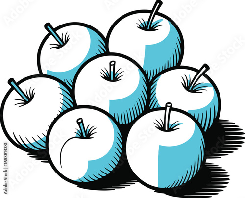 Vibrant, fresh apples piled together, perfect for healthy eating and autumn themes.