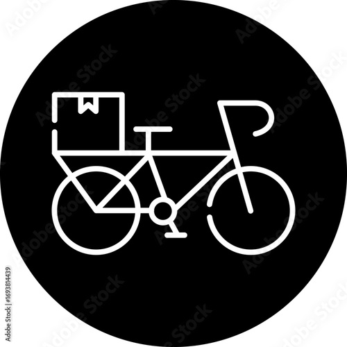 shipping bike glyph