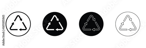 Recycle arrow symbol means using recycled resources. vector icon on a white background. vector illustration. eps 10 .