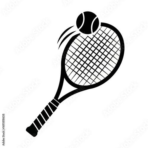 tennis racket with ball