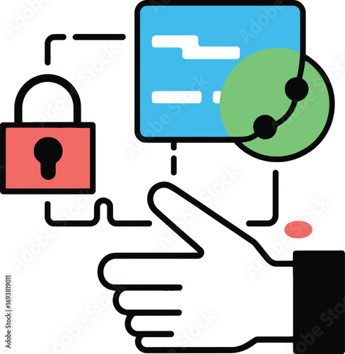 Secure digital access with biometric fingerprint scan and data lock technology