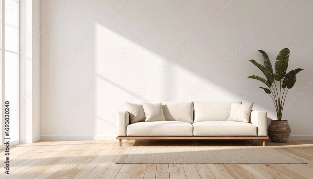Fototapeta premium Modern Minimalist Living Room with Sofa