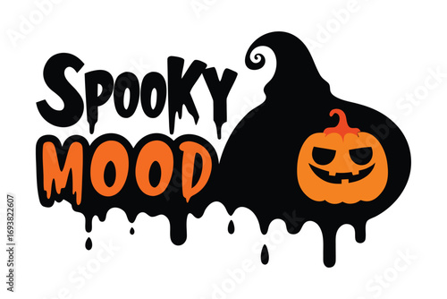 Spooky Mood T-shirt design..Halloween T-shirt design