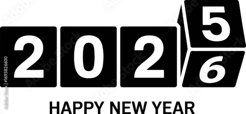 Happy new year year change from year to year end celebration