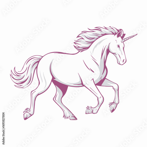 Colorful illustration of a Unicorn vector