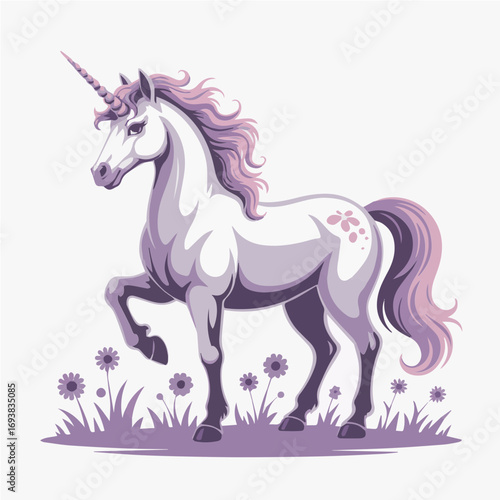 Colorful illustration of a Unicorn vector