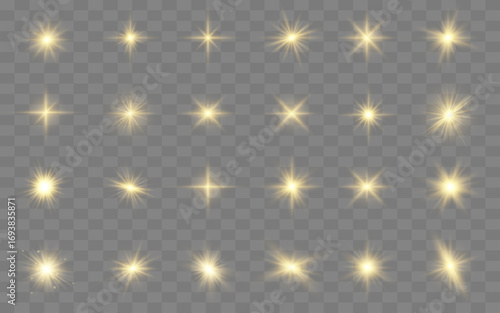A cluster of shining stars emits a soft golden glow, symbolizing hope and inspiration. The light effect is subtle yet captivating. Suitable for inspirational quotes or elegant design elements.