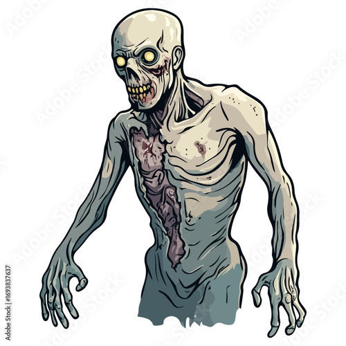 ghoul, costume, halloween, festival, vector, transparent background, isolated, monster, horror, evil, danger, scary