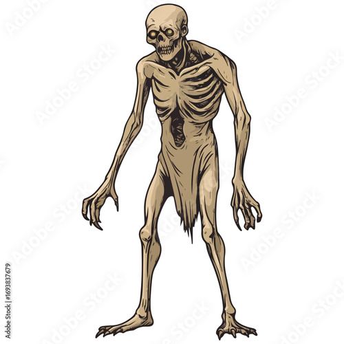 ghoul, costume, halloween, festival, vector, transparent background, isolated, monster, horror, evil, danger, scary
