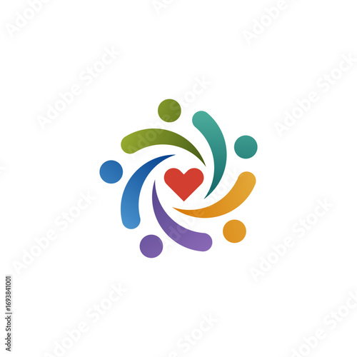 Human people diversity teamwork together collaboration logo icon vector company isolated