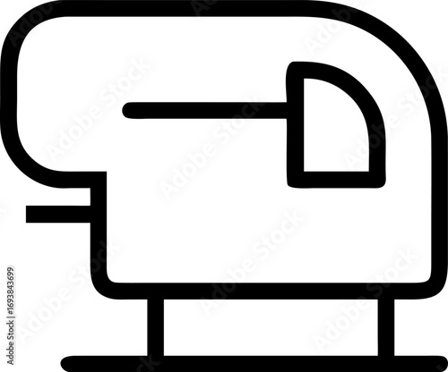 Vector graphic of a handheld electric orbital sander, a linear icon for carpentry, renovation, and DIY projects isolated on a white background
