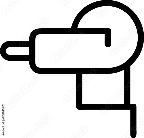 A simple, clean, and modern outline graphic representing a medical imaging device, likely a CT scanner, conveying concepts of health, technology, and diagnostics