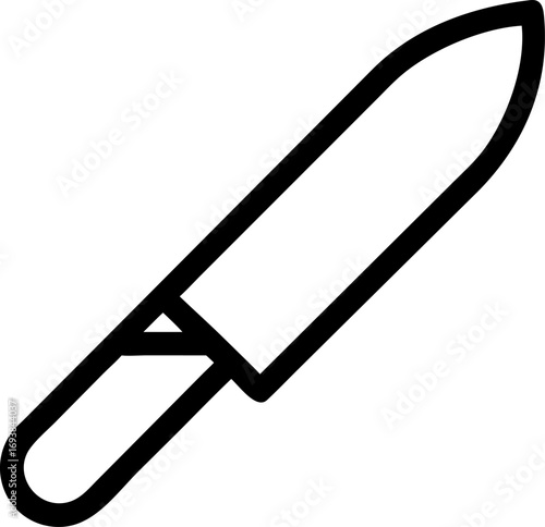 Sledgehammer line icon for construction and demolition work. Simple black and white vector illustration of a heavy hammer tool for building and repair projects