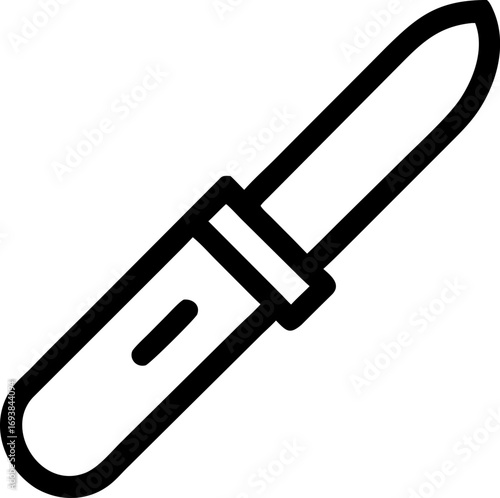Simple illustration of a nail file tool, a common grooming accessory for personal care and beauty routines