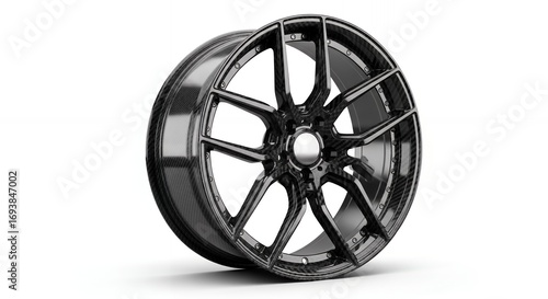 Dynamic carbon fiber alloy wheel design showcasing luxury automotive style and performance