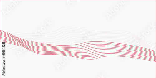 Abstract red waves vector illustration Modern background design Design elements