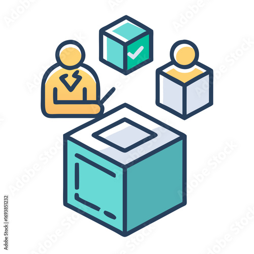 Isometric Voting System: Visual Representation of Casting Votes and Election Process
