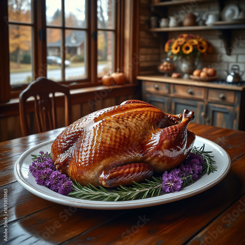 Minimalist Roasted Goose Feast White Plate