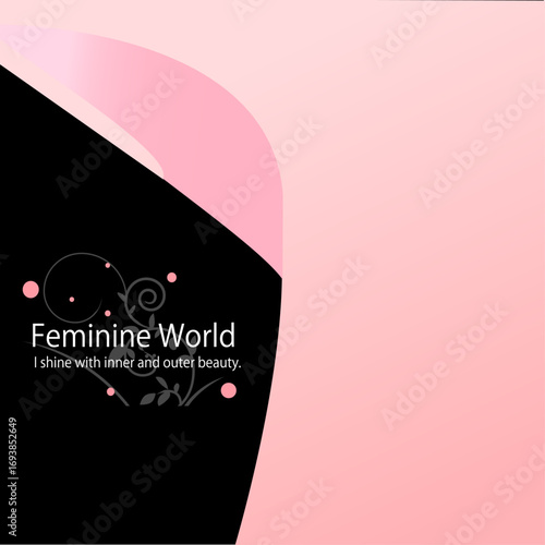 女性的なコンテンツのシンプルな表紙デザイン