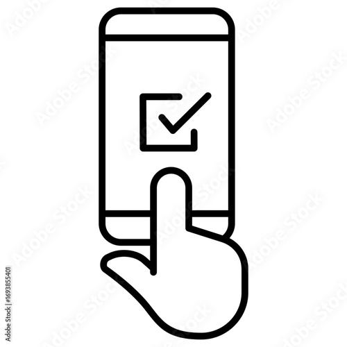Online Voting Outline Icon