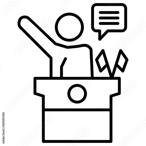 Politician Outline Icon