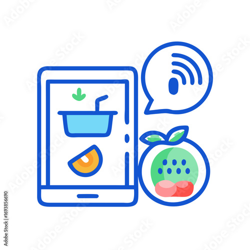 Digital Recipe App Promoting Healthy Smoothies and Beverages with Wireless Connection