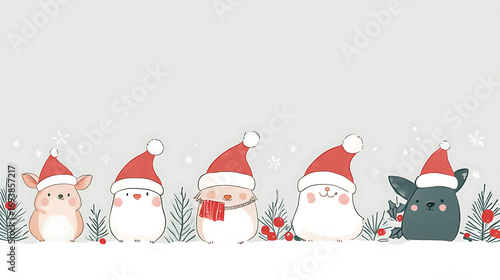 A cute Christmas background, perfect for use as a festive backdrop or wallpaper.