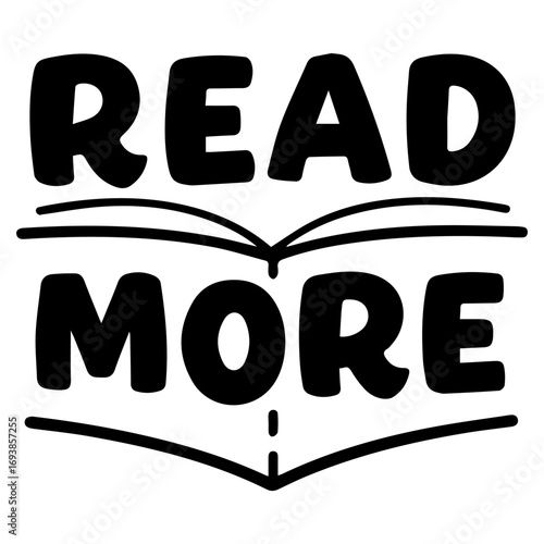 Read More Book and Typography Vector