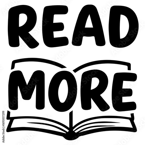 Read More Book and Typography Vector