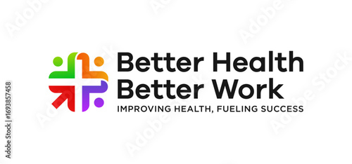 Medical health cross with arrow for company colorfull logo design 