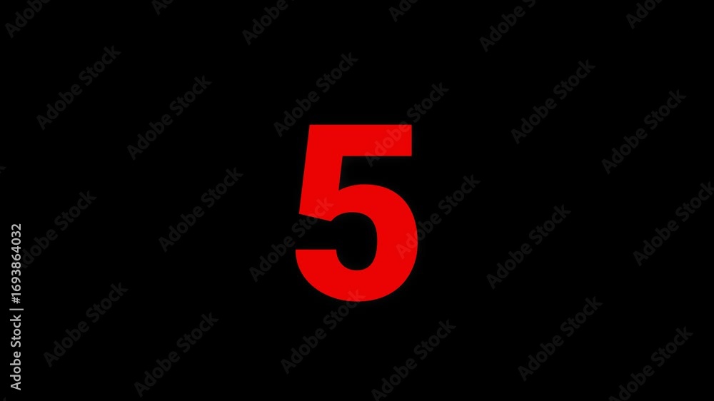 A 10-second countdown timer with a circular rippled border and bold red text on a black background A 10-second countdown timer with a circular rippled border and bold red text on a black background