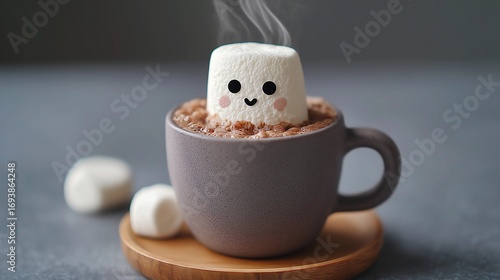 Ghost-Shaped Marshmallow Hot Chocolate