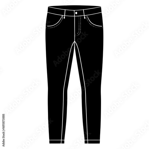 female pants isolated on white