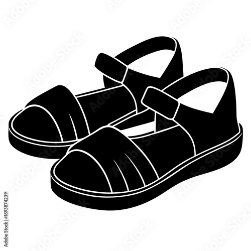 pair of black shoes