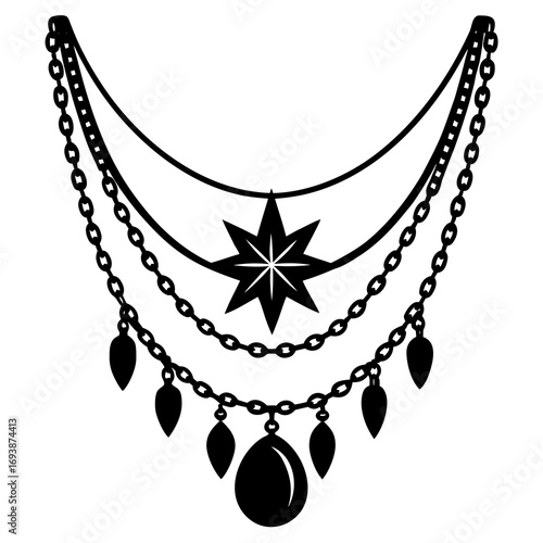 black and white vector illustration